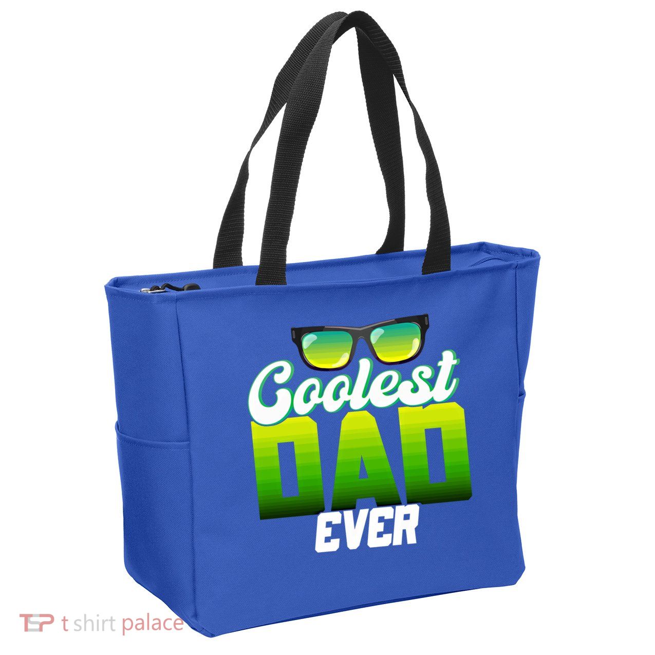 Cute Coolest Dad Around Worlds Coolest Dad Ever Coolest Dad Gift Zip Tote Bag