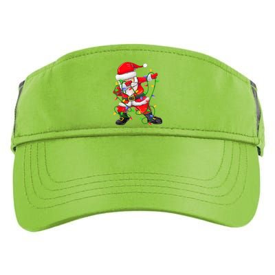 Cute Christmas Dabbing Santa Lights Adult Drive Performance Visor