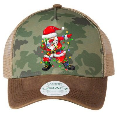 Cute Christmas Dabbing Santa Lights Legacy Tie Dye Trucker Hat