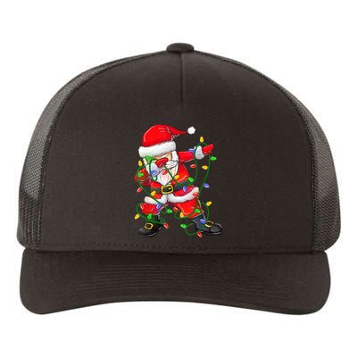 Cute Christmas Dabbing Santa Lights Yupoong Adult 5-Panel Trucker Hat