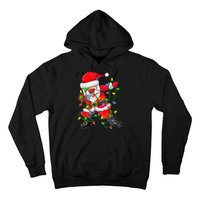 Cute Christmas Dabbing Santa Lights Hoodie