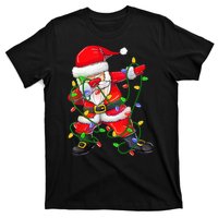 Cute Christmas Dabbing Santa Lights T-Shirt