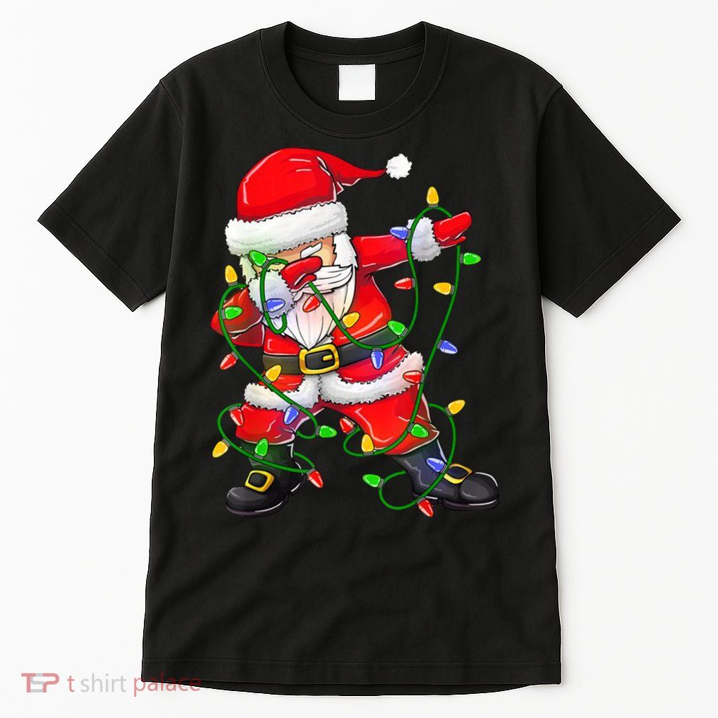 Cute Christmas Dabbing Santa Lights Tall T-Shirt