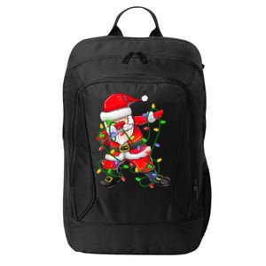 Cute Christmas Dabbing Santa Lights City Backpack