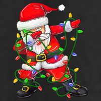 Cute Christmas Dabbing Santa Lights 11oz C Handle Ceramic Mug