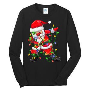 Cute Christmas Dabbing Santa Lights Tall Long Sleeve T-Shirt