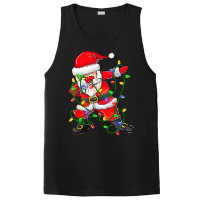 Cute Christmas Dabbing Santa Lights PosiCharge Competitor Tank