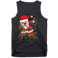 Cute Christmas Dabbing Santa Lights Tank Top