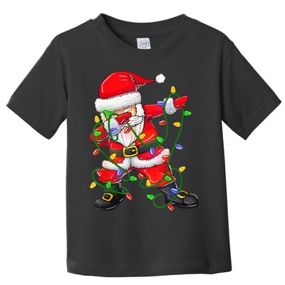Cute Christmas Dabbing Santa Lights Toddler T-Shirt