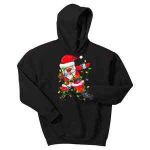 Cute Christmas Dabbing Santa Lights Kids Hoodie