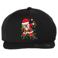 Cute Christmas Dabbing Santa Lights Wool Snapback Cap