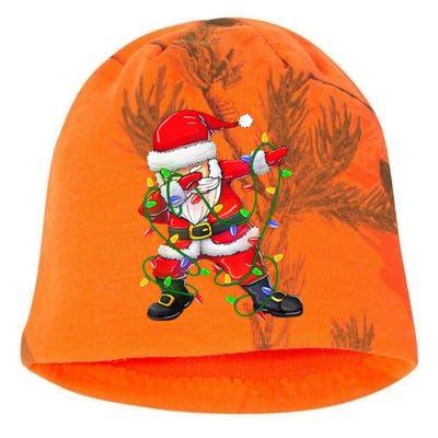 Cute Christmas Dabbing Santa Lights Kati - Camo Knit Beanie