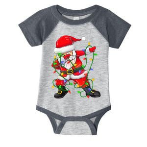 Cute Christmas Dabbing Santa Lights Infant Baby Jersey Bodysuit