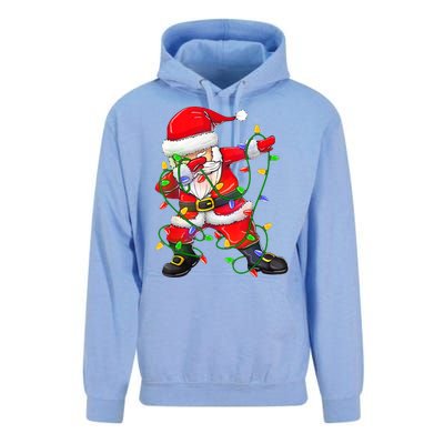 Cute Christmas Dabbing Santa Lights Unisex Surf Hoodie