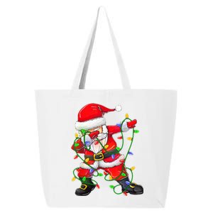 Cute Christmas Dabbing Santa Lights 25L Jumbo Tote