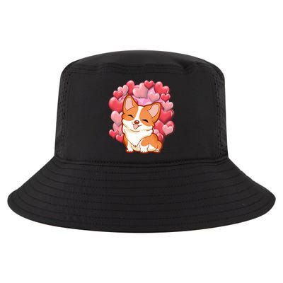 Cute Corgi Dog Valentines Day Love Heart Gift Cute Gift Cool Comfort Performance Bucket Hat