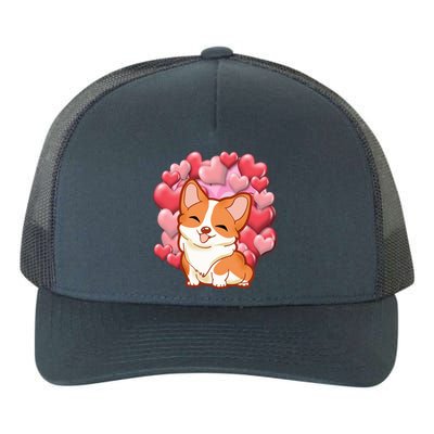 Cute Corgi Dog Valentines Day Love Heart Gift Cute Gift Yupoong Adult 5-Panel Trucker Hat