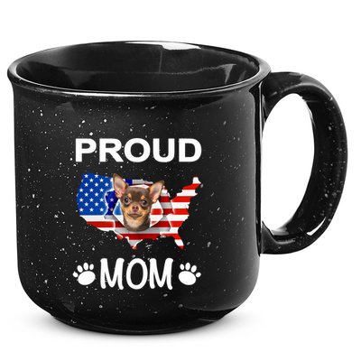 Chihuahua Chihuahua Dog Chihuahua Proud Patriot Mom Meaningful Gift 15oz Campfire Ceramic Mug