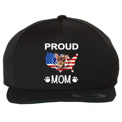 Chihuahua Chihuahua Dog Chihuahua Proud Patriot Mom Meaningful Gift Wool Snapback Cap