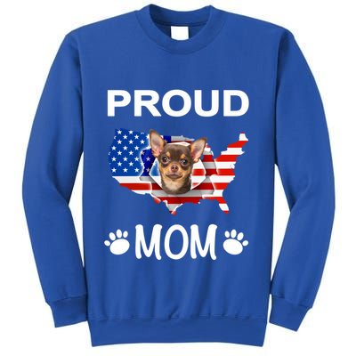 Chihuahua Chihuahua Dog Chihuahua Proud Patriot Mom Meaningful Gift Sweatshirt