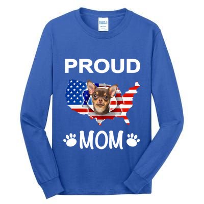 Chihuahua Chihuahua Dog Chihuahua Proud Patriot Mom Meaningful Gift Tall Long Sleeve T-Shirt