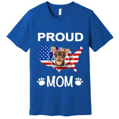 Chihuahua Chihuahua Dog Chihuahua Proud Patriot Mom Meaningful Gift Premium T-Shirt