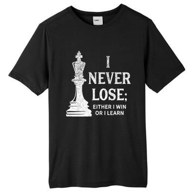 Classic Chess Design I Never Lose; I Either Win Or Learn Tall Fusion ChromaSoft Performance T-Shirt