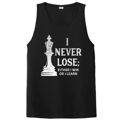 Classic Chess Design I Never Lose; I Either Win Or Learn PosiCharge Competitor Tank