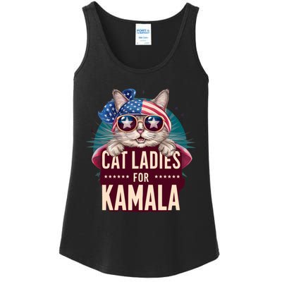 Cute Cat Design Cat Ladies For Kamala Ladies Essential Tank