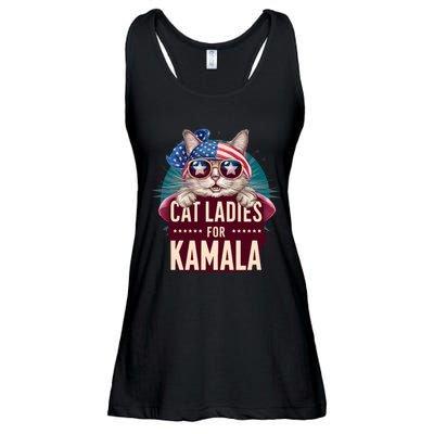 Cute Cat Design Cat Ladies For Kamala Ladies Essential Flowy Tank