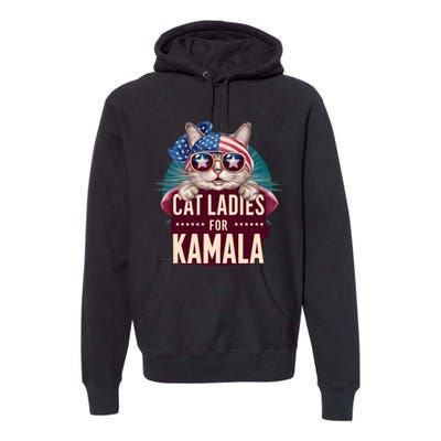 Cute Cat Design Cat Ladies For Kamala Premium Hoodie