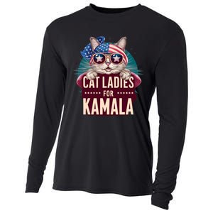 Cute Cat Design Cat Ladies For Kamala Cooling Performance Long Sleeve Crew