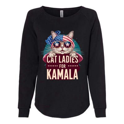 Cute Cat Design Cat Ladies For Kamala Womens California Wash Sweatshirt