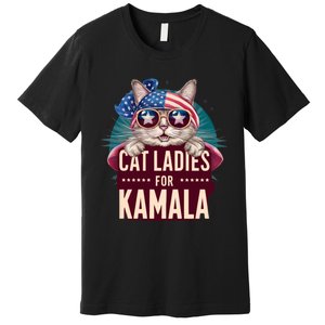 Cute Cat Design Cat Ladies For Kamala Premium T-Shirt