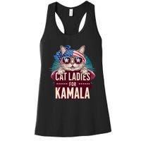 Cute Cat Design Cat Ladies For Kamala Women's Racerback Tank