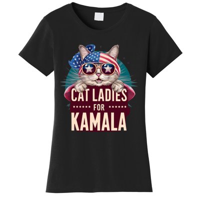 Cute Cat Design Cat Ladies For Kamala Women's T-Shirt