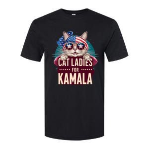 Cute Cat Design Cat Ladies For Kamala Softstyle CVC T-Shirt