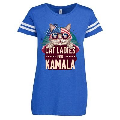 Cute Cat Design Cat Ladies For Kamala Enza Ladies Jersey Football T-Shirt