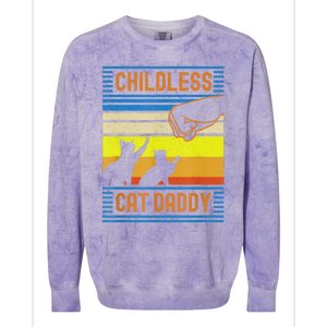 Childless Cat Daddy 2024 For President Matching Parents Colorblast Crewneck Sweatshirt