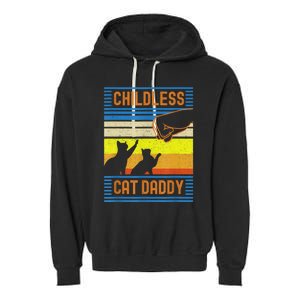 Childless Cat Daddy 2024 For President Matching Parents Garment-Dyed Fleece Hoodie