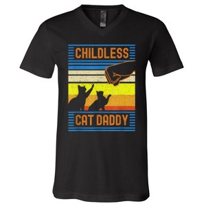 Childless Cat Daddy 2024 For President Matching Parents V-Neck T-Shirt