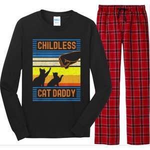 Childless Cat Daddy 2024 For President Matching Parents Long Sleeve Pajama Set