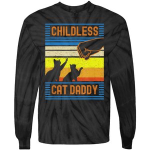 Childless Cat Daddy 2024 For President Matching Parents Tie-Dye Long Sleeve Shirt