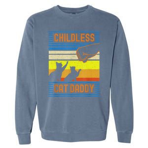 Childless Cat Daddy 2024 For President Matching Parents Garment-Dyed Sweatshirt