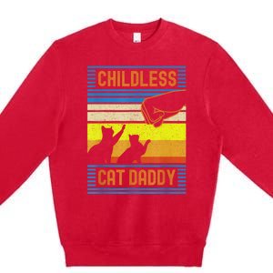 Childless Cat Daddy 2024 For President Matching Parents Premium Crewneck Sweatshirt