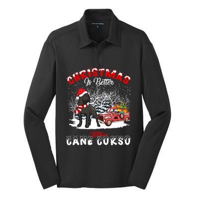 Cane Corso Dog Christmas Is Better Dog Light Tree Xmas Cute Gift Silk Touch Performance Long Sleeve Polo