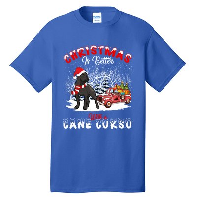 Cane Corso Dog Christmas Is Better Dog Light Tree Xmas Cute Gift Tall T-Shirt