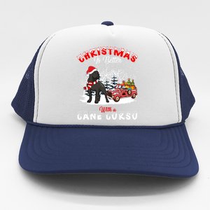 Cane Corso Dog Christmas Is Better Dog Light Tree Xmas Cute Gift Trucker Hat