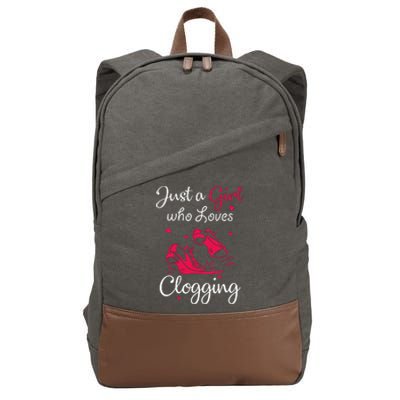 Cute Clogging Dance Just A Girl Who Loves Clogging Cotton Canvas Backpack