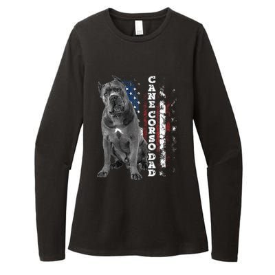 Cane Corso Dad Dog Owner Italian Mastiff Usa American Flag Womens CVC Long Sleeve Shirt